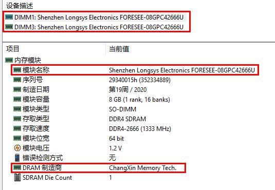 采用合肥长鑫DRAM颗粒，江波龙FORESEE推出三款DDR4国产化内存-芯智讯