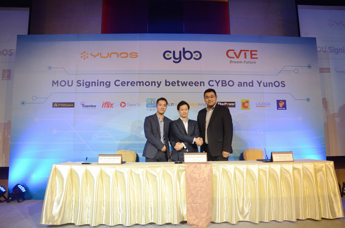 YunOS正式进军海外，携手泰国Cybo发布全新智能电视
