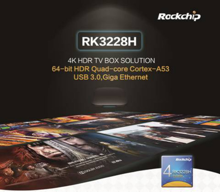 瑞芯微RK3228H方案中标联通4K机顶盒采购项目，获全4K P60商用先机