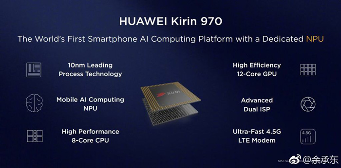 华为麒麟970正式发布：集成人工智能芯片，性能超骁龙835！