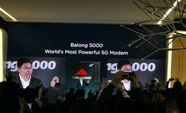 华为今天发布迄今最强大的5G基带芯片