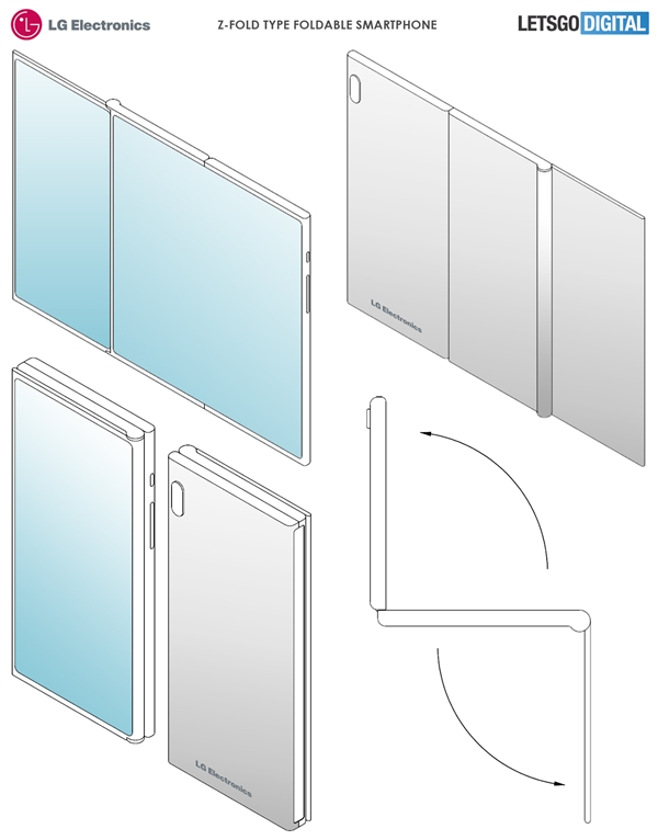 LG折叠屏专利曝光：双折设计 对折之后再对折