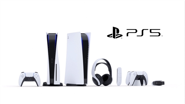 黑白惊艳！索尼PS5外观首次公布：“全家桶”集合