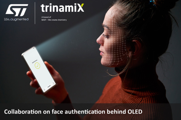 ST携手trinamiX开发OLED屏下面部识别方案，提升移动支付安全性