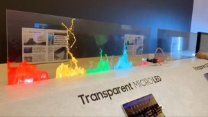 三星展出全球首款透明Micro LED屏幕